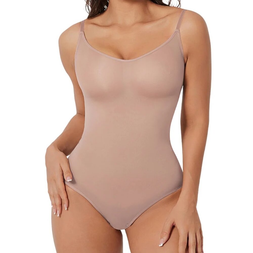 👗 NWT Snatched Shapewear Bodysuit Nude Sz M